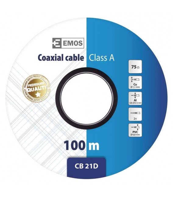 Koaxiální kabel KH 21D DIGI90Cu 11229.01 bílý